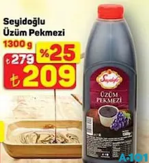 SEYİDOĞLU ÜZÜM PEKMEZİ 1300 G fiyat ve kampanya bilgisi